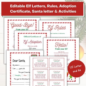 EDITABLE Elf Letter, Elf Welcome Letter, Elf Arrival Letter, Elf Goodbye Letter for Christmas Eve, Elf Rules, Christian Elf Printable Note