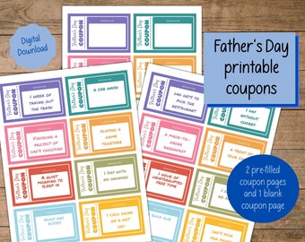 Coupons imprimables pour la fête des pères : cadeau des enfants (PDF)