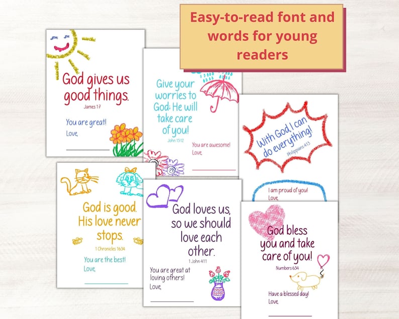 The easy-to-read font and summarized verses are ideal for early readers.