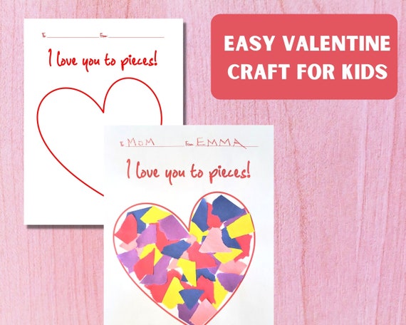 Easy Valentine Craft for Young Children, Valentine's Day Craft for Kids,  Kindergarten Class Craft, Simple Valentine's Craft for Kids 