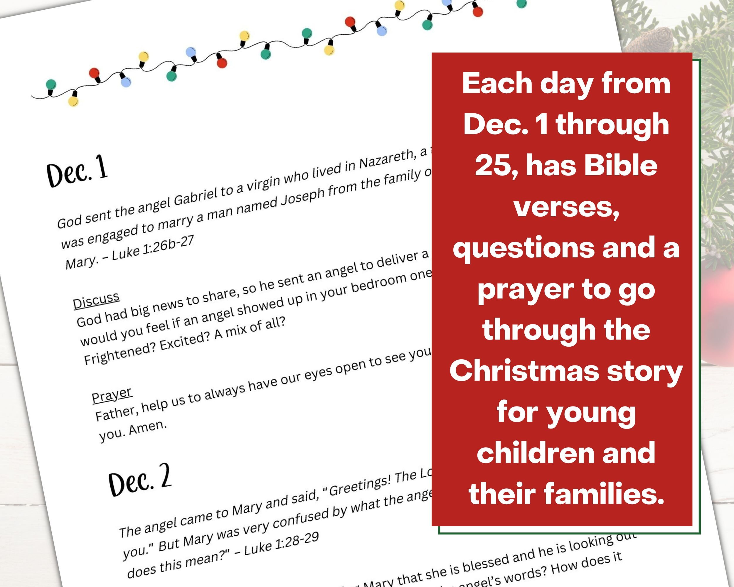 Advent Devotional for Kids Printable | Christmas Devotions for Families ...