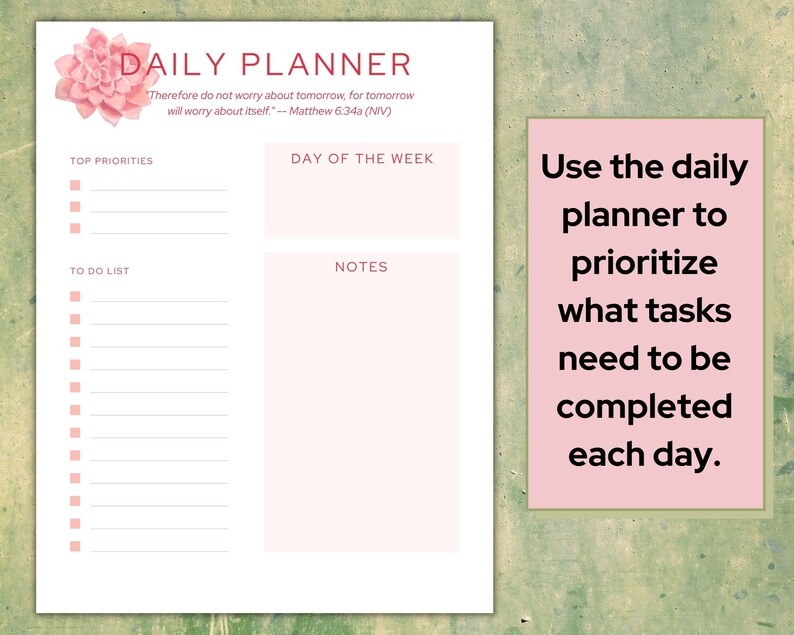 Life Planner Printable Christian Woman Christian Planner Inspirational Planner A3 Planner A4 Planner image 6