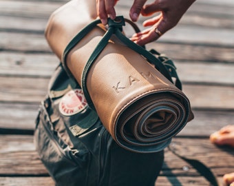 Adventure leather mat | Versatile compact mat  | Wipeable beach blanket | Baby essential travellers | Family compact playmat | Gift for mom