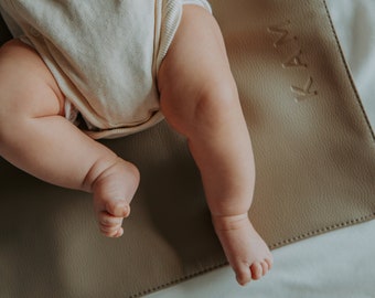 Individual baby changing mat | Vegan leather mats | Versatile compact mat | Eco-Friendly double sided mat | Mom to be gift | Baby essential