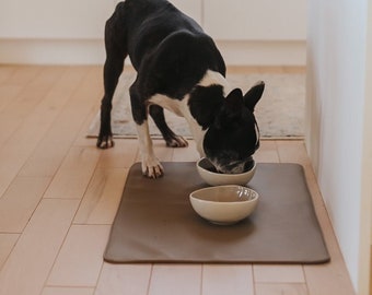 Pet mat | Vegan leather mats | Versatile compact mat | Eco-Friendly double sided mat | Dog essential | Gift for dog lovers | Placemat