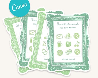 Editable Wedding Scratch Card Template | Editable Canva Design (Digital Download)