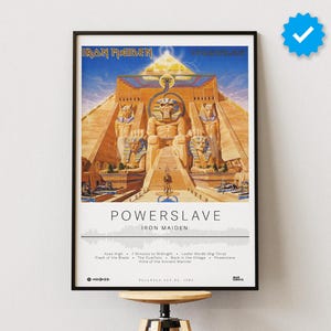 Iron Maiden Poster | Powerslave Poster | Album Poster Prints | Wall Decor Posters | Album Cover | Metal Music Poster