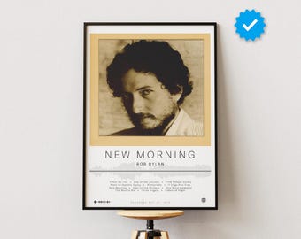 Bob Dylan Poster | New Morning Poster | Album Poster Prints | Wall Decor Posters | Album Cover | Rock Music Poster