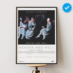 Black Sabbath Poster | Heaven And Hell Poster | Album Poster Prints | Wall Decor Posters | Album Cover | Metal Music Poster
