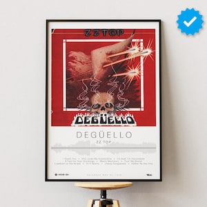 ZZ Top Poster | Deguello Poster | Album Poster Prints | Wall Decor Posters | Album Cover | Rock Music Poster