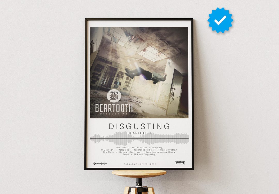 Beartooth Poster | Disgusting Poster | Album Poster Prints | Wall Decor ...