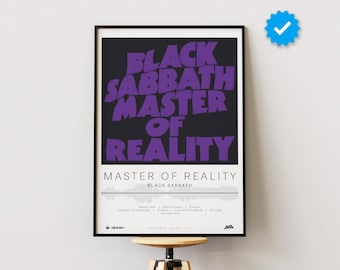 Black Sabbath Poster | Meister der Wirklichkeit Poster | Album Poster Drucke | Wanddekor Poster | Album-Cover | Metal Musik Poster