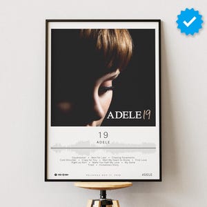 Adele Poster | 19 Poster | Album Poster Prints | Wall Decor Posters | Album Cover | Pop Music Poster