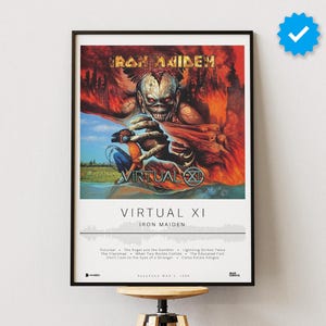 Iron Maiden Poster | Virtual XI Poster | Album Poster Prints | Wall Decor Posters | Album Cover | Metal Music Poster