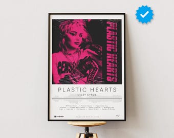 Miley Cyrus Poster | Plastic Hearts Poster | Album Poster Prints | Wall Decor Posters | Album Cover | Pop Music Poster
