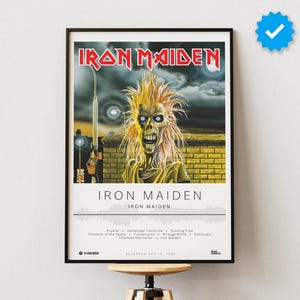 Iron Maiden Poster | Iron Maiden Print | Album Poster Prints | Wall Decor Posters | Album Cover | Metal Music Poster