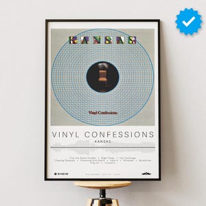 Kansas Poster | Vinyl Confessions Poster | Album Poster Prints | Wall Decor Posters | Album Cover | Rock Music Poster