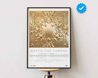 Kanye West Poster | Watch the Throne Poster | Album Poster Prints | Wall Decor Posters | Album Cover | Rap Music Poster