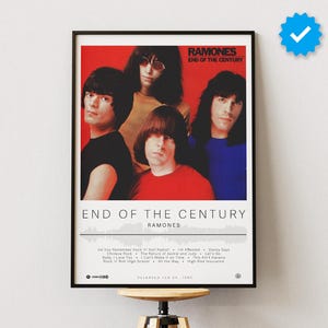 Ramones Poster | End Of The Century Poster | Album Poster Prints | Wall Decor Posters | Album Cover | Rock Music Poster