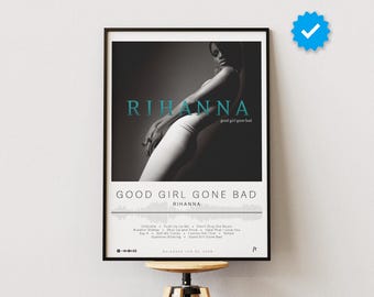 Rihanna Poster | Good Girl Gone Bad Poster | Album Poster Prints | Wall Decor Posters | Album Cover | Pop Music Poster