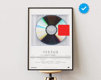 Kanye West Poster | Yeezus Poster | Album Poster Prints | Wall Decor Posters | Album Cover | Rap Music Poster