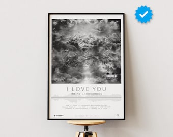 The Neidborhood Poster | Ich Liebe Dich. Poster | Album Poster Drucke | Wanddekor Poster | Album-Cover | Indie Musik Poster