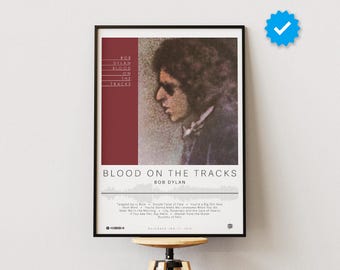 Bob Dylan Poster | Blood On The Tracks Poster | Album Poster Prints | Wall Decor Posters | Album Cover | Rock Music Poster