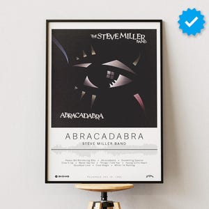 Steve Miller Band Poster | Abracadabra Poster | Album Poster Prints | Wall Decor Posters | Album Cover | Rock Music Poster