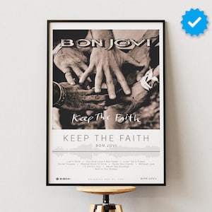 Bon Jovi Poster | Keep the Faith Poster | Album Poster Prints | Wall Decor Posters | Album Cover | Rock Music Poster
