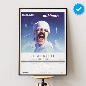 Scorpions Poster | Blackout Poster | Album Poster Prints | Wall Decor Posters | Album Cover | Rock Music Poster