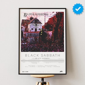 Black Sabbath Poster | Black Sabbath Print | Album Poster Prints | Wall Decor Posters | Album Cover | Metal Music Poster