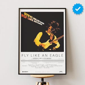 Steve Miller Band Poster | Fly Like An Eagle Poster | Album Poster Prints | Wall Decor Posters | Album Cover | Rock Music Poster