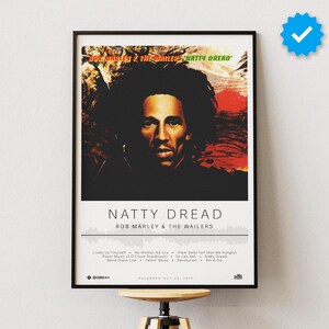 Bob Marley & The Wailers Poster | Natty Dread Poster | Album Poster Prints | Wall Decor Posters | Album Cover | Reggae Music Poster