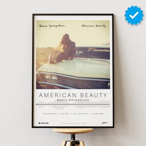 Bruce Springteen Poster | American Beauty Poster | Album Poster Prints | Wall Decor Posters | Album Cover | Rock Music Poster