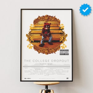 Kanye West Poster | The Collage Dropout Poster | Album Poster Prints | Wall Decor Posters | Album Cover | Rap Music Poster