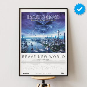 Iron Maiden Poster | Brave New World Poster | Album Poster Prints | Wall Decor Posters | Album Cover | Metal Music Poster