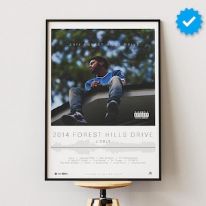 J Cole Poster | 2014 Forest Hills Drive Poster | Album Poster Prints | Wall Decor Posters | Album Cover | Rap Music Poster