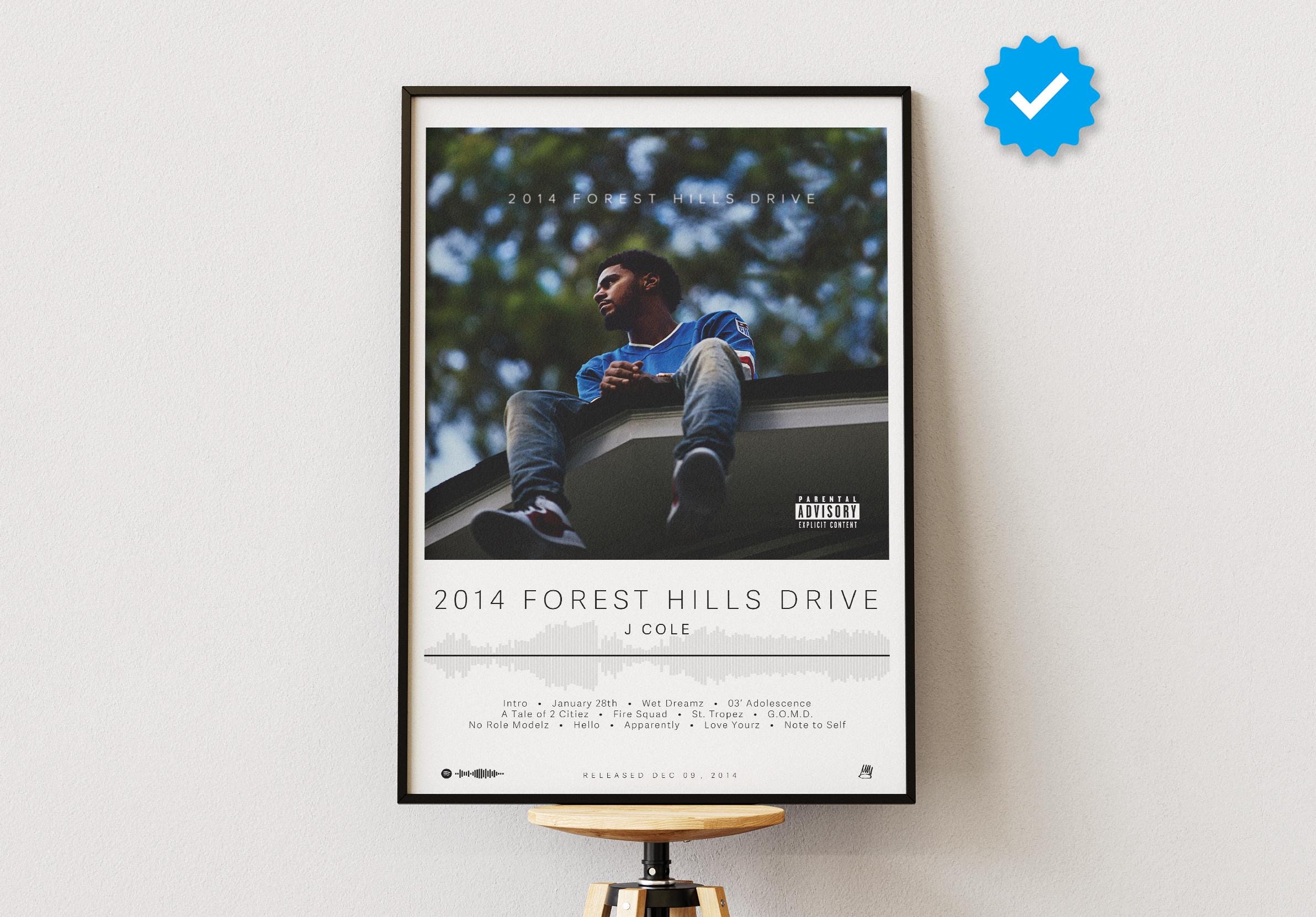 J Cole Poster | 2014 Forest Hills Drive Poster | Album Poster Prints | Wall Decor Posters | Album Cover | Rap Music Poster