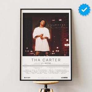 Lil Wayne Poster | Tha Carter Poster | Album Poster Prints | Wall Decor Posters | Album Cover | Rap Music Poster