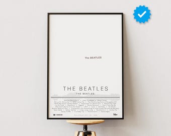 The Beatles Poster | The Beatles Print | Album Poster Prints | Wall Decor Posters | Album Cover | Rock Music Poster