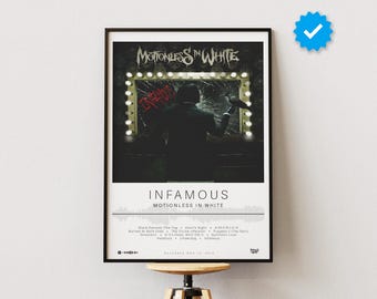Motionless In White Poster | Infamous Poster | Album Poster Prints | Wall Decor Posters | Album Cover | Metal Music Poster