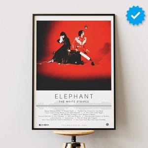 The White Stripes Poster | Elephant Poster | Album Poster Prints | Wall Decor Posters | Album Cover | Rock Music Poster