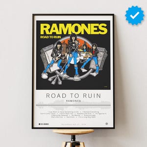 Ramones Poster | Road to Ruin Poster | Album Poster Prints | Wall Decor Posters | Album Cover | Rock Music Poster