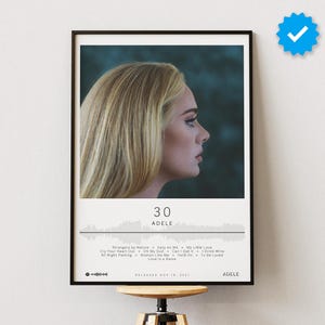 Adele Poster | 30 Poster | Album Poster Prints | Wall Decor Posters | Album Cover | Pop Music Poster