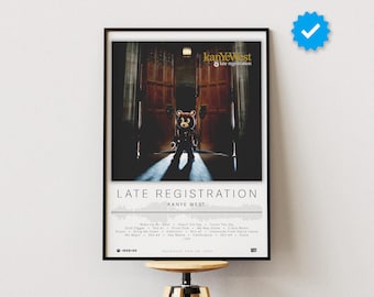 Kanye West Poster | Late Registration Poster | Album Poster Prints | Wall Decor Posters | Album Cover | Rap Music Poster