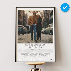 Bob Dylan Poster | The Freewheelin &#39;Bob Dylan Poster | Album Poster Drucke | Wanddekor Poster | Album-Cover | Rock Musik Poster