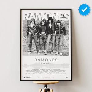 Ramones Poster | Ramones Print | Album Poster Prints | Wall Decor Posters | Album Cover | Rock Music Poster