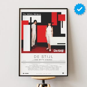 The White Stripes Poster | De Stijl Poster | Album Poster Prints | Wall Decor Posters | Album Cover | Rock Music Poster