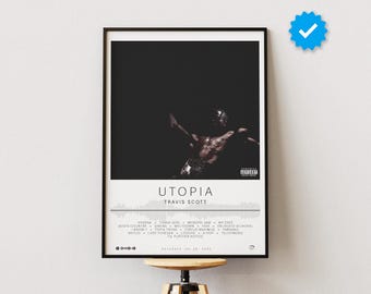 Travis Scott Poster | Utopia Poster | Album Poster Prints | Wall Decor Posters | Album Cover | Rap Music Poster