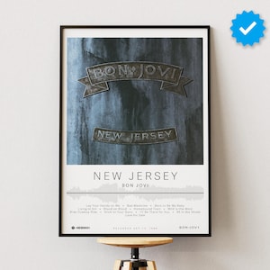 Bon Jovi Poster | New Jersey Poster | Album Poster Prints | Wall Decor Posters | Album Cover | Rock Music Poster